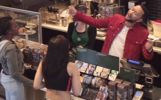 John Legend Entertained People At Starbucks For Valentine’s Day