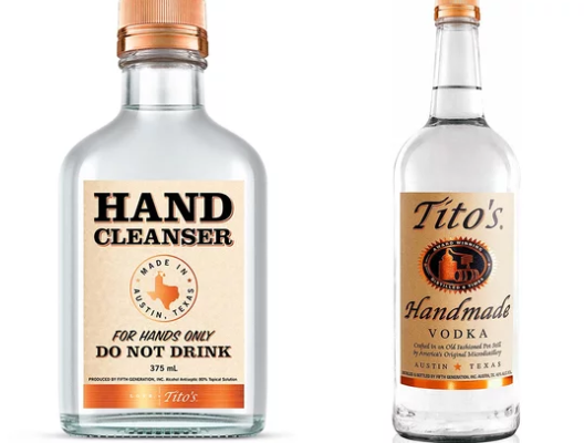 Tito’s Vodka Hand Sanitizer Is Coming Amid Coronavirus Crisis
