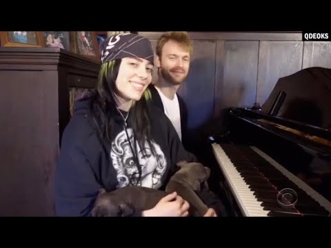 Billie Eilish and Finneas Perform From Home While Petting Puppies