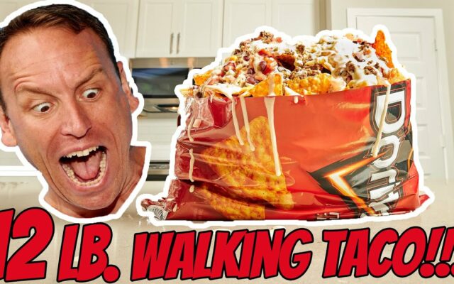 Joey Chestnut Celebrates National Taco Day By Devouring A 12-Pound Walking Taco