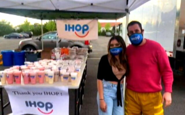 Adam Sandler Reunites with Viral IHOP Employee to Have Milkshakes