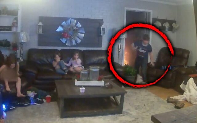 Boy Alerts His Family To A Fire And It’s All Caught On Their Security Camera