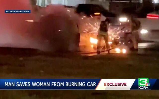 Good Samaritan Saves Woman From Burning Car