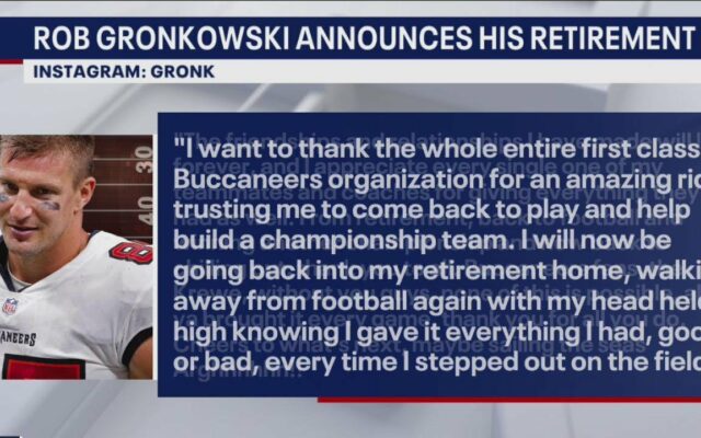 SPORTSY SPORTS SPORTS: Rob Gronkowski Retires