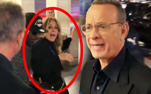 Tom Hanks Yells At Fans For Bumping Into His Wife