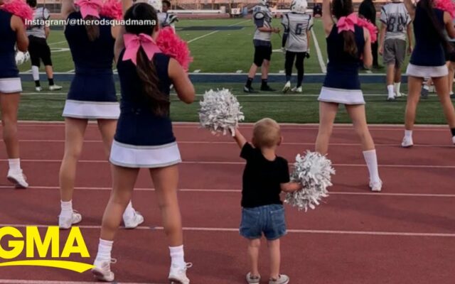 Cuteness Overload: Toddler Cheering Next To Big Sis